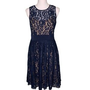 Eliza J Navy Lace Sleeveless Dress size 8